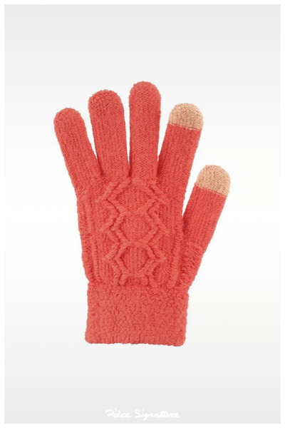 PIECE SIGNATURE Autumn and Winter Warm Double Layer Thick Gloves Touch Screen...