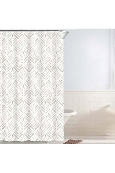 OEM Perdea Dus Off White cu Modele Hexagonale Aurii 180x180cm