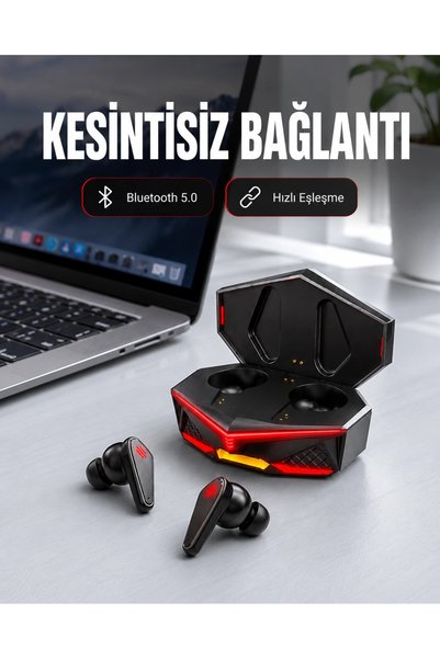 Eco Lounge Kablosuz Bluetooth Kulaklık Led Işıklı Yeni Nesil
