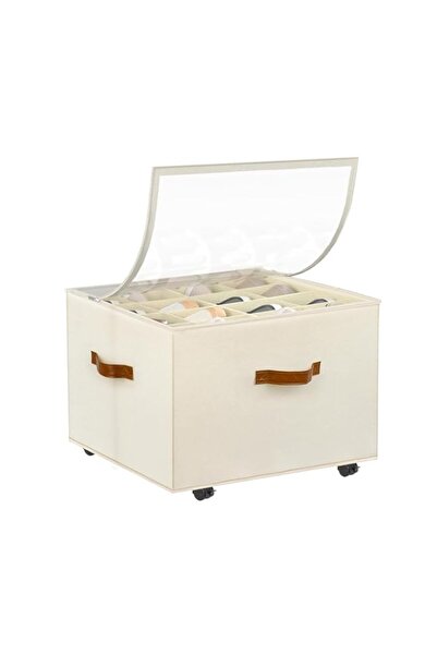 Generic Shoe Organizer for Closet,Shoe Storage Organizer with Wheels and Adju...