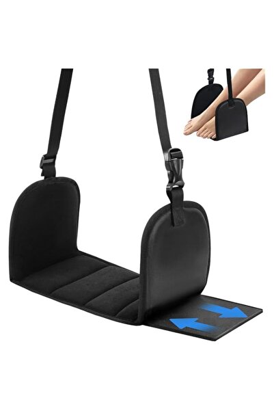 Generic Aputue Airplane Foot Hammock, Adjustable Strap Breathable Mesh Rest w...