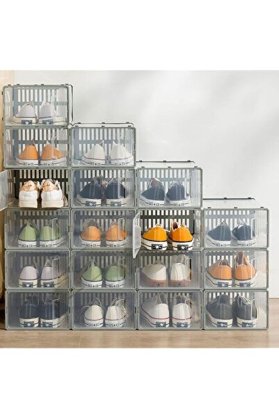 Generic URbazaar 6 Packs Shoe Boxes, Shoe Organizer Bins, Shoe Storage Stacka...