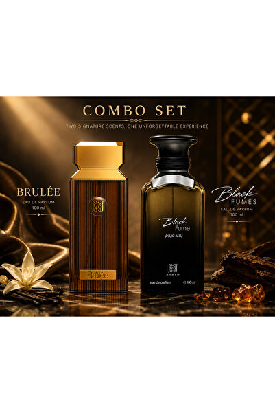 Ahmed Al Maghribi Brulee + Black Fume Eau de Parfum 100ml x 2 - Unisex Combo