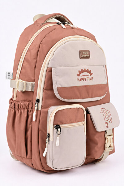 WANDER BAG 7340 Korean Style Multi-Compartment, Large Internal Volume, Water Bottle Pocket School and Daily Use Backpack