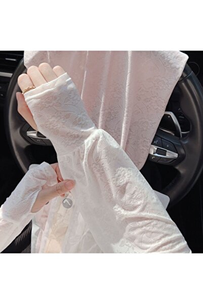 Generic Brand 2pc Lace UV Protection Arm Sleeves for Women, Breathable Thin I...