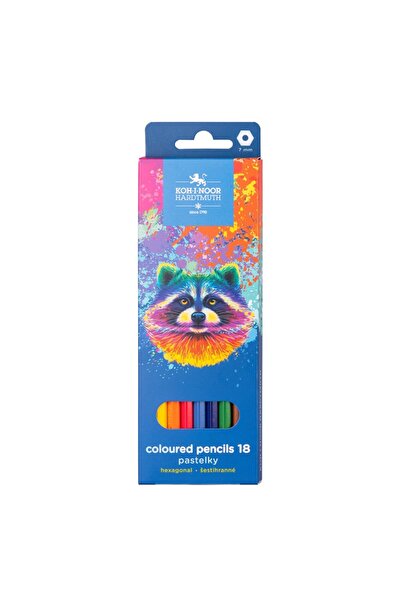 Koh-i Noor Creioane colorate 18 culori Raton 8/set , 160/bax