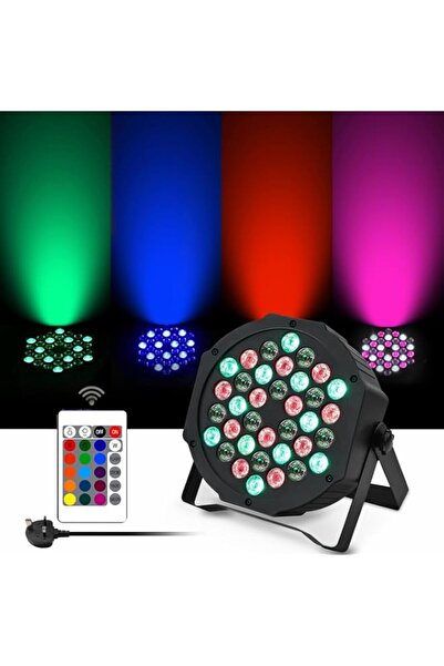 Generic 36 LED Party Stage Lights, 7 Modes, RGB, DJ Lighting with Remote Cont...