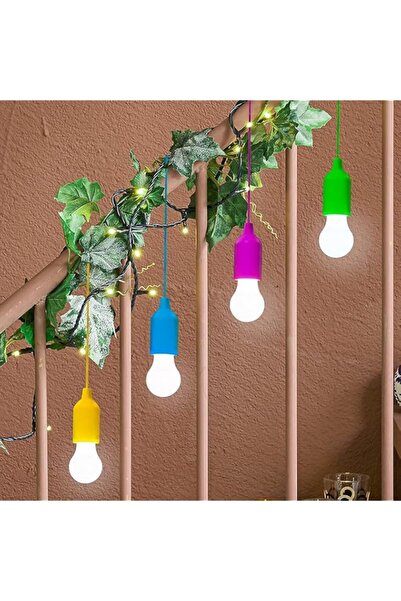 Generic LED Pull Cord Light Bulb, 4Pcs LED Night Lamp On Rope, Portable Hangi...