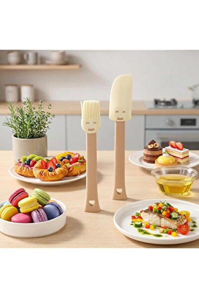 Generic Angju Silicone Pastry Brush Set with Spatula – Heat Resistasnt Bastin...