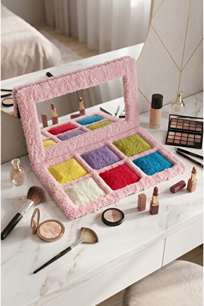 Ekim Tufting Tufting Halı Makyaj Paleti Mini Ayna