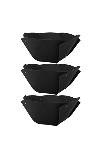 Generic Sorandy 3PCS Half Round Planter Liner, Black Felt Reusable Flower Pot...