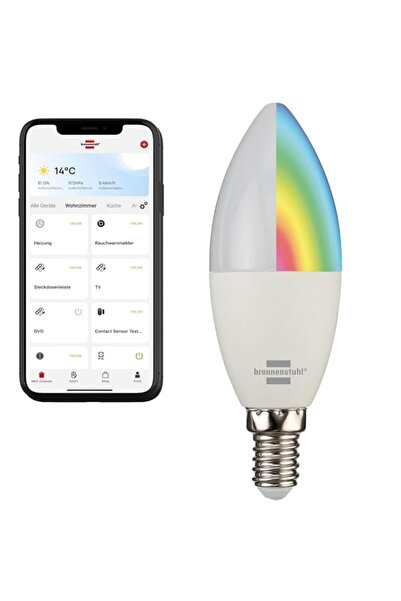 Generic Brennenstuhl Wifi Smart Dimmable LED Light Bulb 5.5W E14 Candle Shape