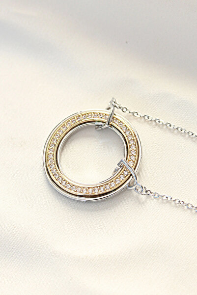 online kapsulavm avm alışveriş 316L Steel Zircon Stone Double Color Tifany Ne...
