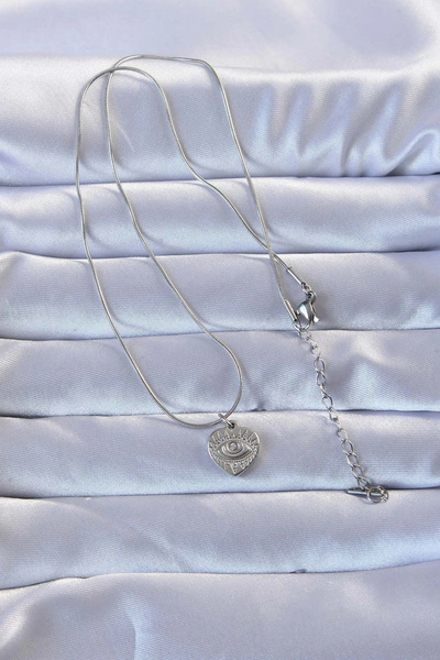 online kapsulavm avm alışveriş 316L Silver Color Zircon Stone Embellished Eye...