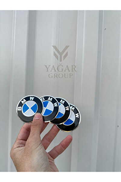 YAĞAR GROUP BMW Logolu Alüminyum Dış Kaplama Jant Göbeği Arması Yapıştırma 56...