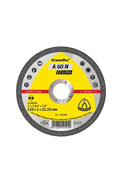 OEM Disc debitare aluminiu, Klingspor A 60 N Supra, 125 x 22.23 x 1 mm
