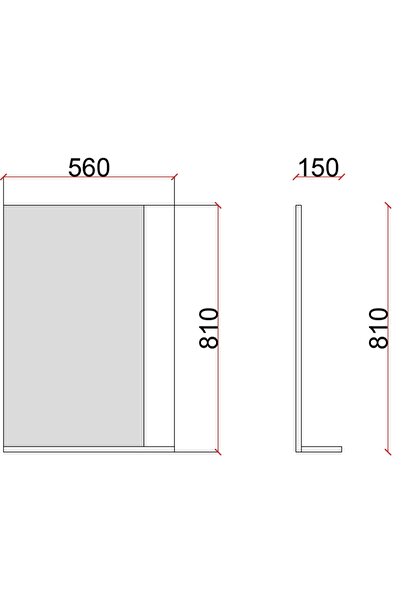 OEM Oglinda baie cu etajera, Martplast Reflex 600 New, alb, 56 x 81 cm