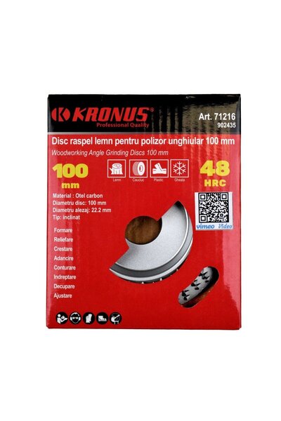 OEM Δίσκος λείανσης ξύλου, Kronus 902435, 100 x 22.5 χιλ.