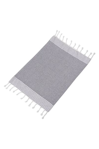 OEM Grey Fringed Kitchen Towel 60x40cm