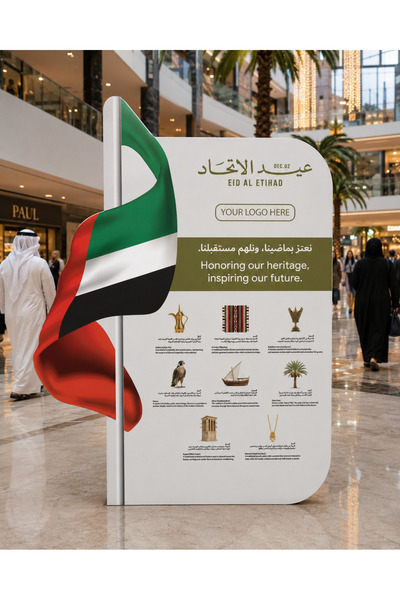 Generic UAE 55th National Day Backdrop – National Pride Wave Design