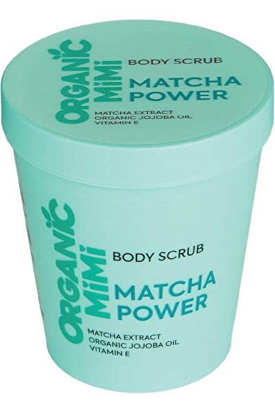 ORGANİC MİMİ Matcha Power Body Scrub 250g – Natural Exfoliating Sugar & Sea S...
