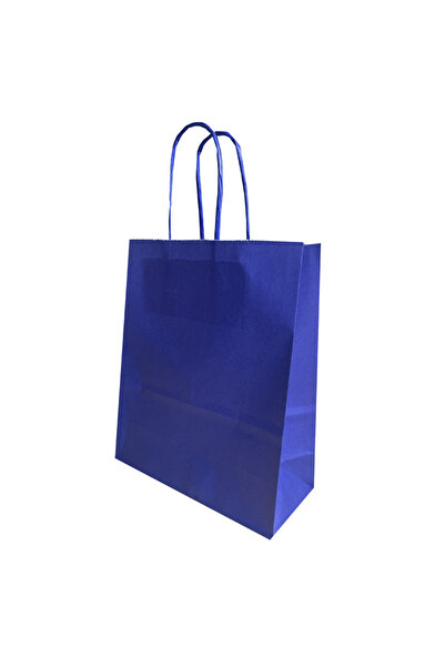 MC Micostore Χάρτινη τσάντα με στριφτή λαβή 22 x 10 x 31 εκ. μπλε σκούρο/λευκ...