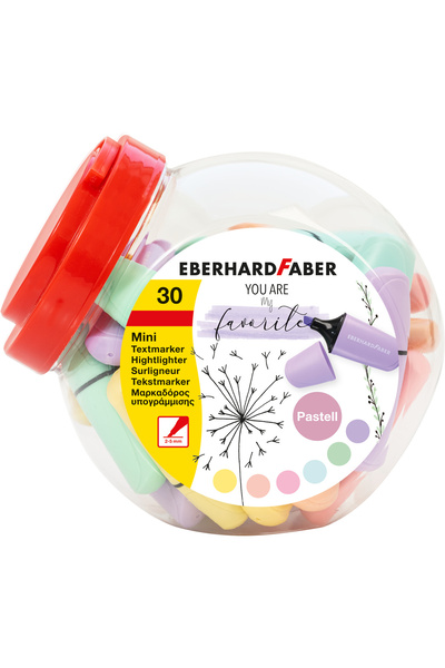 MC Micostore Комплект от 30 броя мини пастелни текстмаркери Eberhard Faber