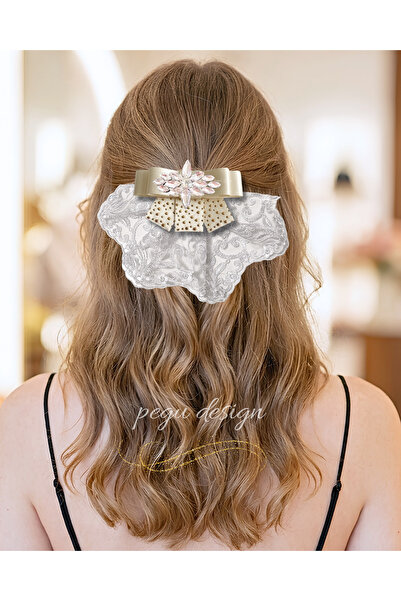 pegu baby collection Pegu Royale Lux Κλιπ μαλλιών με σχέδιο κόκαλου, για σχολ...