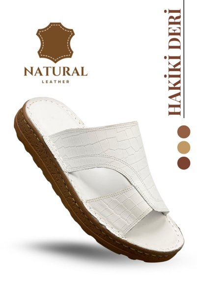 lil amore Papuci pentru bărbați din piele naturală - Papuci pentru bărbați di...