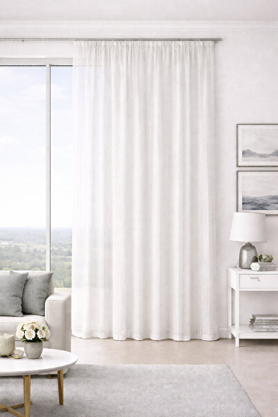 Premier Home Luna Silver Custom Size Tulle Curtain 300X270 Without Pleats