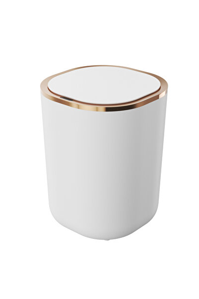 Granitan Coș de Gunoi Automat cu Senzor de Mișcare, 12L, Alb-Auriu, H 30.5 cm...