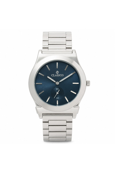Clasico Minimal Men's Watch – 40mm Blue Sunray Dial, Small Seconds Sub-Dial, Quartz Movement