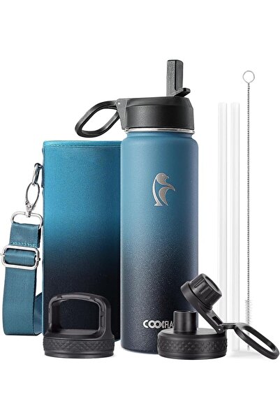 GENERAL Leak Proof Wide Mouth Insulated Water Bottle, 40oz/1/4 Gallon, Bpa Fr...