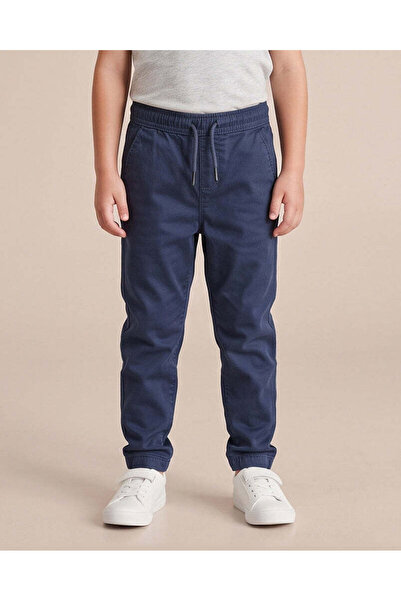 REDTAG Boys Navy Pull On Twill Trousers