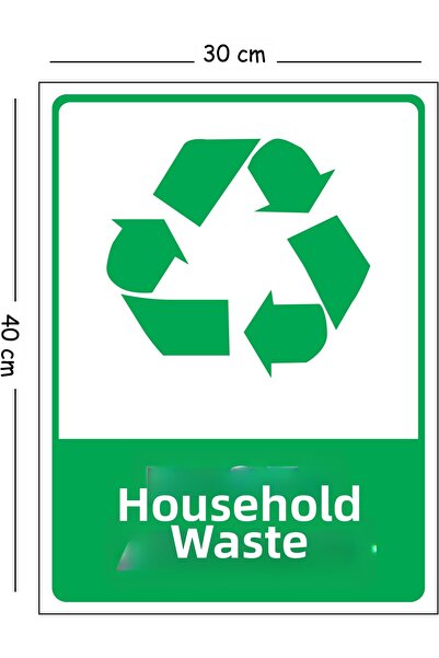 Mayeka لافتة تحذيرية للسلامة المهنية من Metal Evsel Waste مقاس 30x40 سم A3