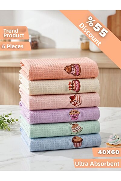 Papillon Plăcere dulce |   Set de 6 cârpe de bucătărie 40x60 |   Brodat |   U...