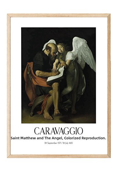 Postifull Caravaggio, Tablou înrămat în lemn, Seria de artă NR:111649
