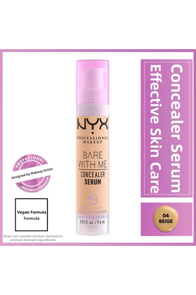 NYX Bare with Me Concealer Serum 04 Beige