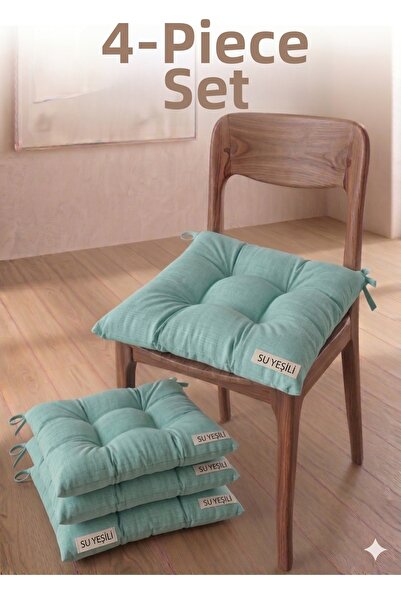 Mirayra Tekstil Modern 4-Piece Chair Cushion Set - Cushion Set (40X40 cm)