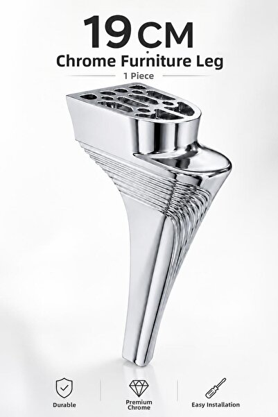 NZB Chrome Furniture Leg 19 cm 1 Piece Decorative Armchair Sofa Coffee Table ...