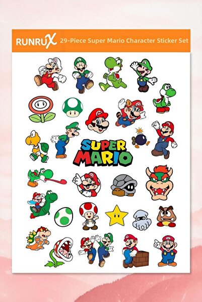 Yıldızan Autocolant TAMGÜN Super Mario - Agendă, Caiet, Laptop, Telefon, TAMG...
