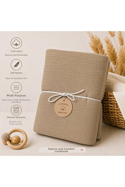 instababyrooms Organic Natural 100% Cotton Single Muslin Blanket
