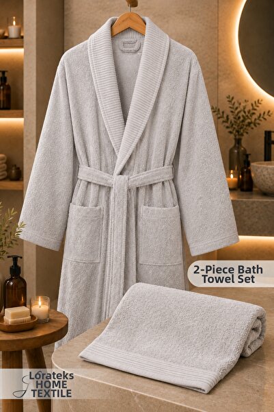 Lorateks Lavinia |   Set de halate de baie din bumbac, unisex, din 2 piese | ...