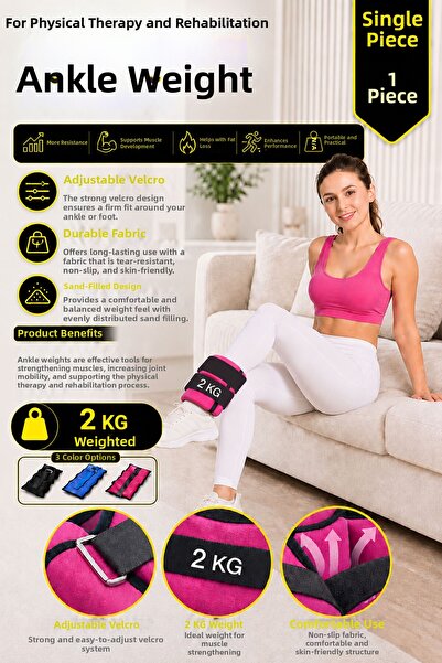 Spor Byfit 2 kg Sand Wrist Weight for Physical Therapy Rehabilitation Strengt...
