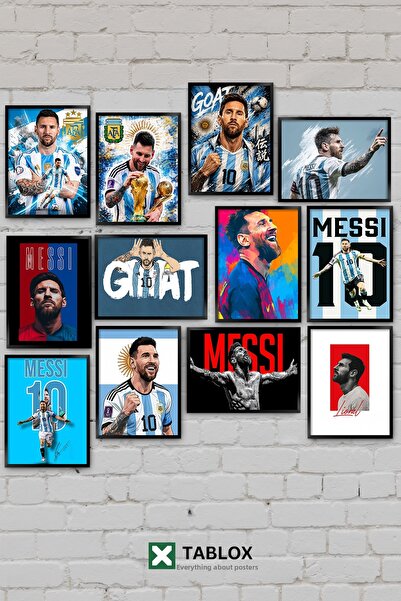 TABLOX Messi Lionel Fan de fotbal Argentina Barcelona Cupa Mondială Set de pi...