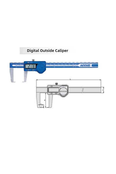 ACCUD Digital External Caliper 0-200mm