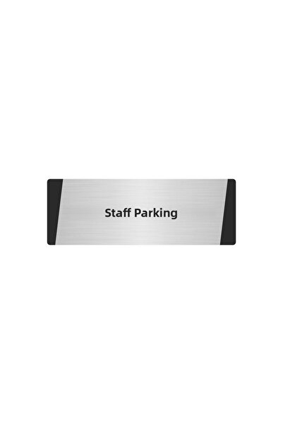 Özarslan Dizayn Staff Parking Lot Metal Warning Sign 10X20 cm Silver Color