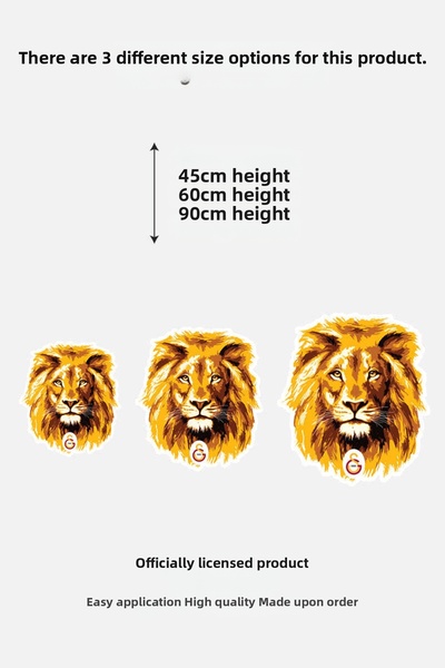 Galatasaray Wall Sticker Lion 45 cm - Licensed Original