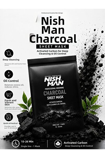 NISHMAN Activated Carbon Moisturizing and Purifying Face Mask 5-Pack!