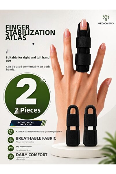 Ankaflex 2-Pack Finger Splint Fracture Device for Middle, Index, Ring, and Li...